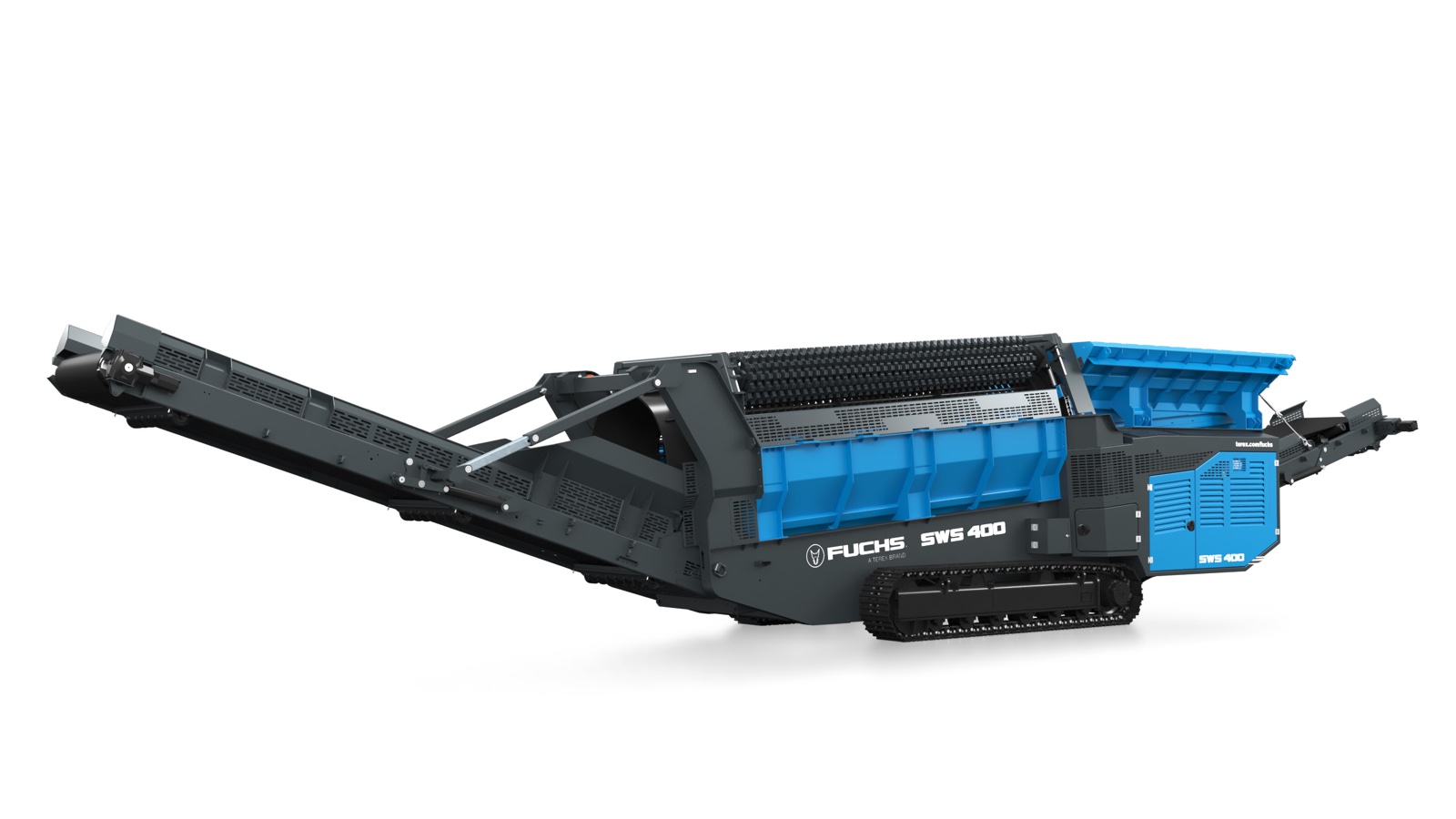Fuchs SWS 400 tracked trommel screen for scrap and metal recycling